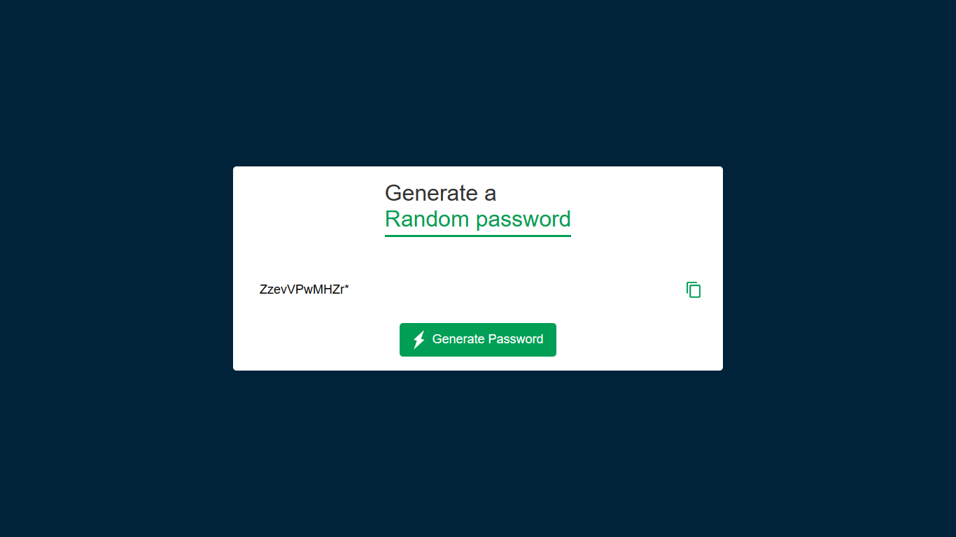 Random Password Generator